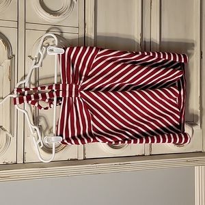 Loft strapless neck tie shirt